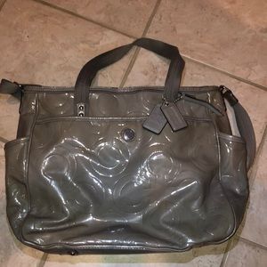 Coach leather Diaper bag